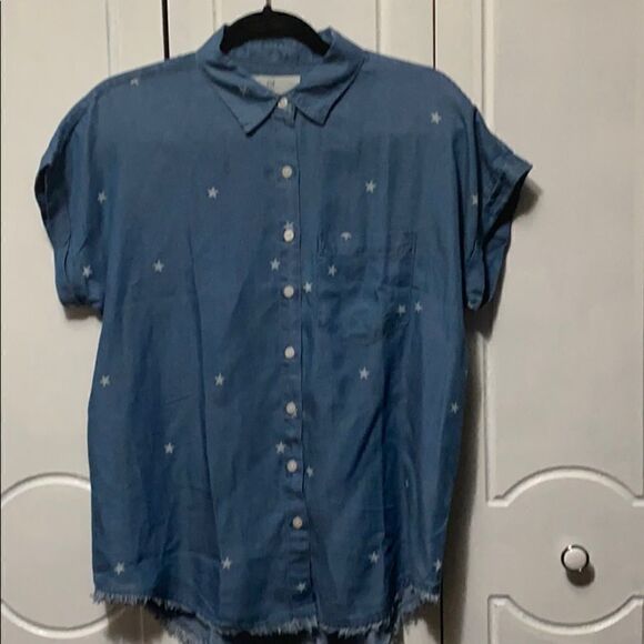 NWT Thread & Supply Star chambray shirt blouse XS - Picture 1 of 12